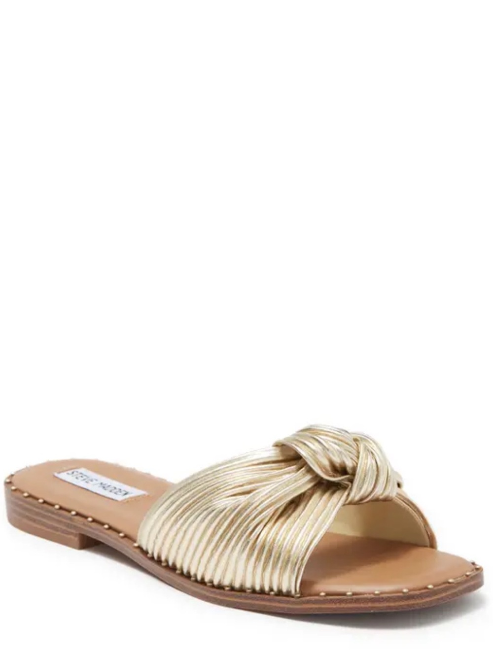 Steve Madden Willow Knot Slide Sandals in Gold